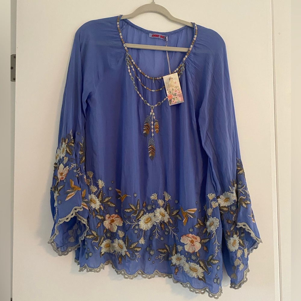 NWT Johnny Was Indina Blouse Embroidered Small
